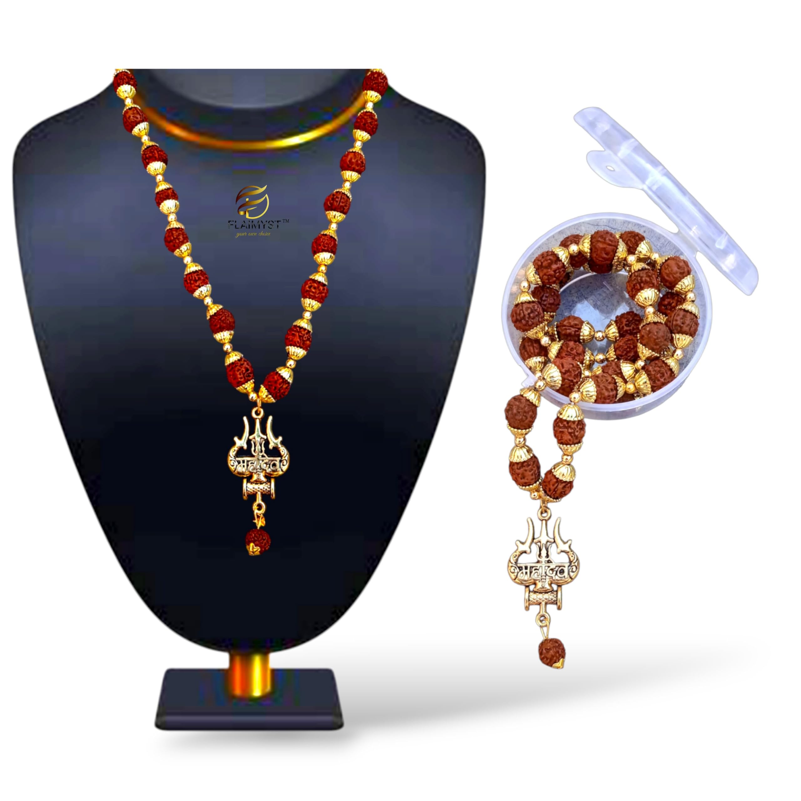 5 Mukhi Rudraksha Mala - Shiva Meditation Necklace -4 5 Mukhi Rudraksha Mala - Shiva Meditation Necklace -4