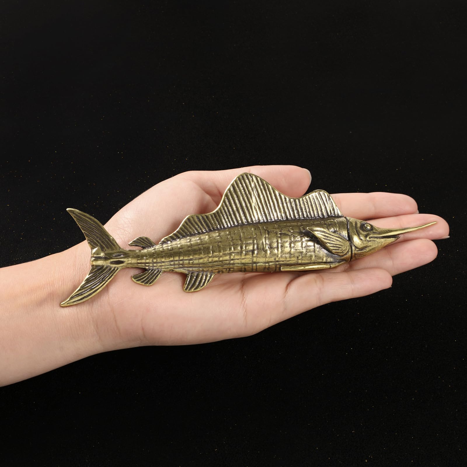 YANGPZFC Small Copper Ornament Brass Statue For Desk Decor, Handcrafted Vintage Sculpture