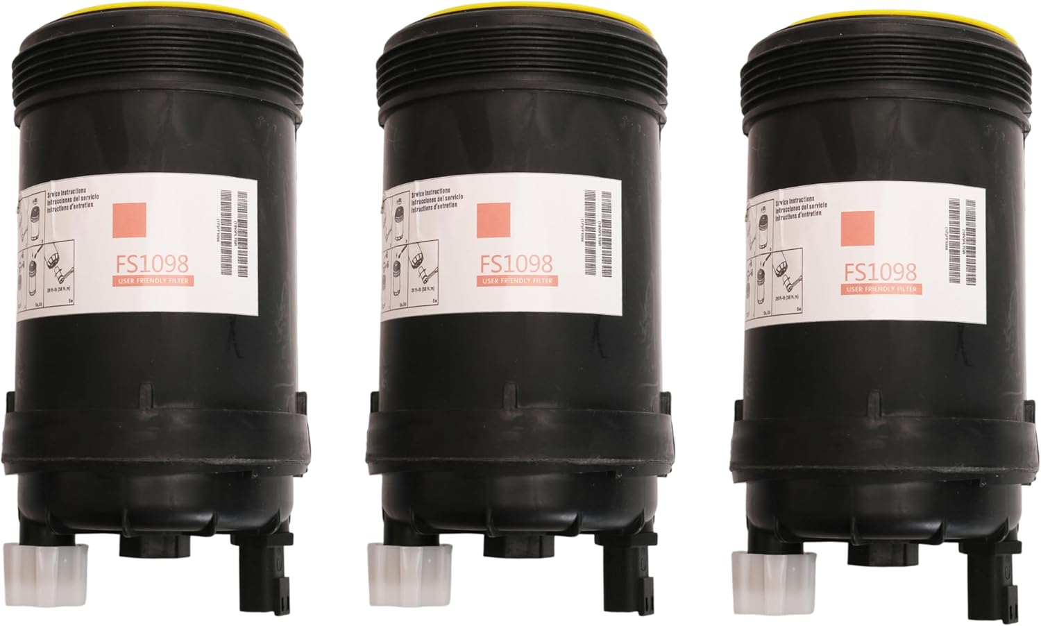 3 PCS *FS1098 Water Separator/Fuel Filterwith PCV Valve–For Cummins B6.7 ISB6.7/QSB6.7 ISL8.9 L9 Series Engines, For W100CFI W120CFI W130CFI#Replaces 5319680 5308722 FH21462