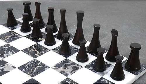 Miniatura 6 de Royal Chess Mall - Juego de piezas de ajedrez de lujo de metal de latón de la serie Tower de 3.1" - Plata y antiguo