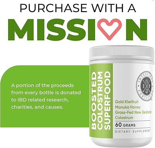 Miniatura 7 de Intestinal Fortitude Suplemento dietético de superalimento de calostro potenciado calostro bovino de Nueva Zelanda alimentado con pasto, kiwi