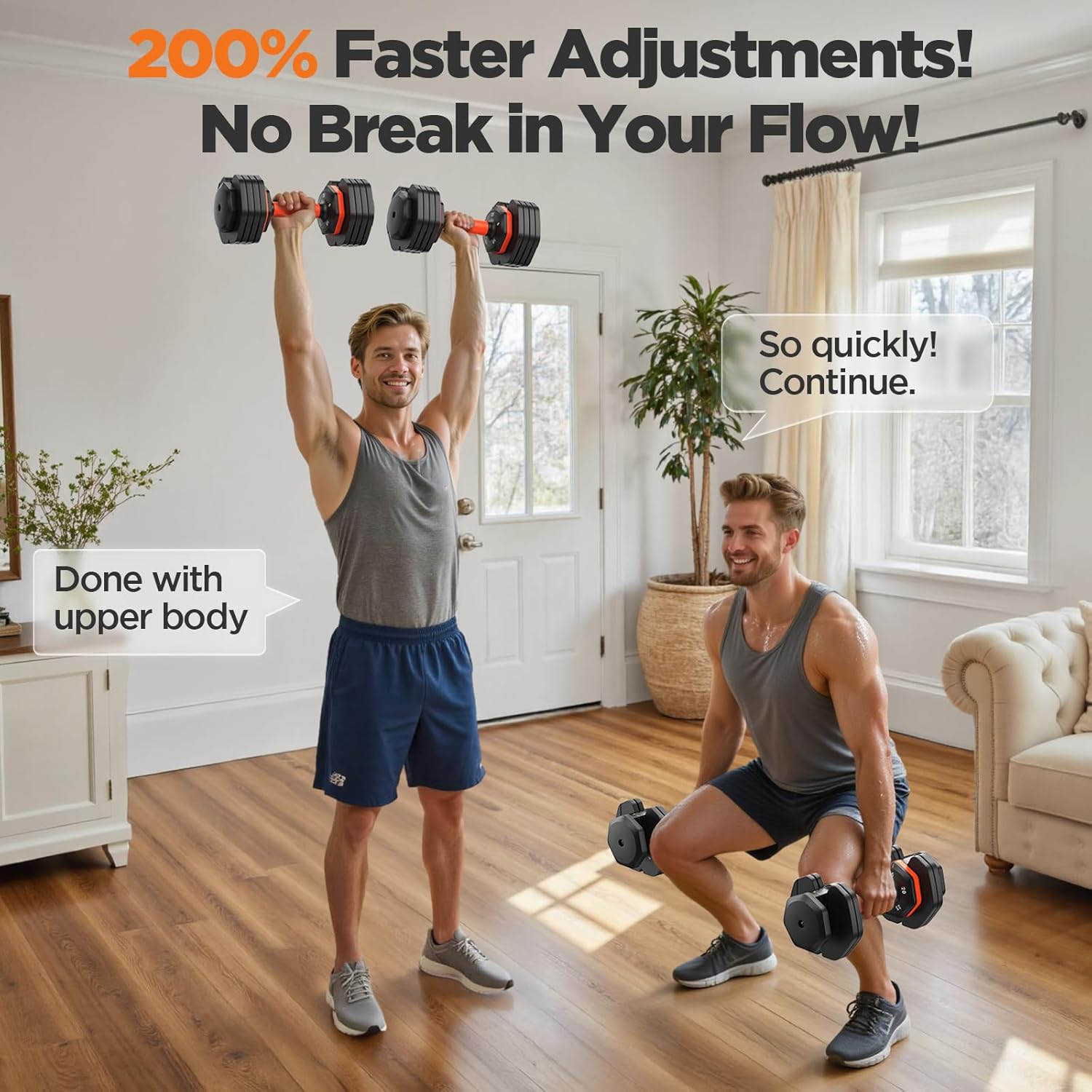 2026 FDB2 Updated Adjustable Dumbbell Set of 2, 110lbs/50lbs Weights Dumbbell Set with Storage Box, 25lbs/55lbs Adjustable Weights with Anti-slip Silicone Grip, Weight Set For Home Gym Suit both Men and Women