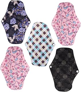 LALAFINA 15 Pcs bamboo charcoal pads cloth pads menstrual reusable menstrual pads charcoal menstrual pads