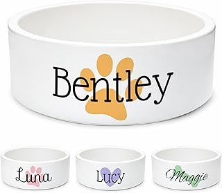 Custom Dog Bowl | Personalized Food & Water Dish with Name | Microwave &...