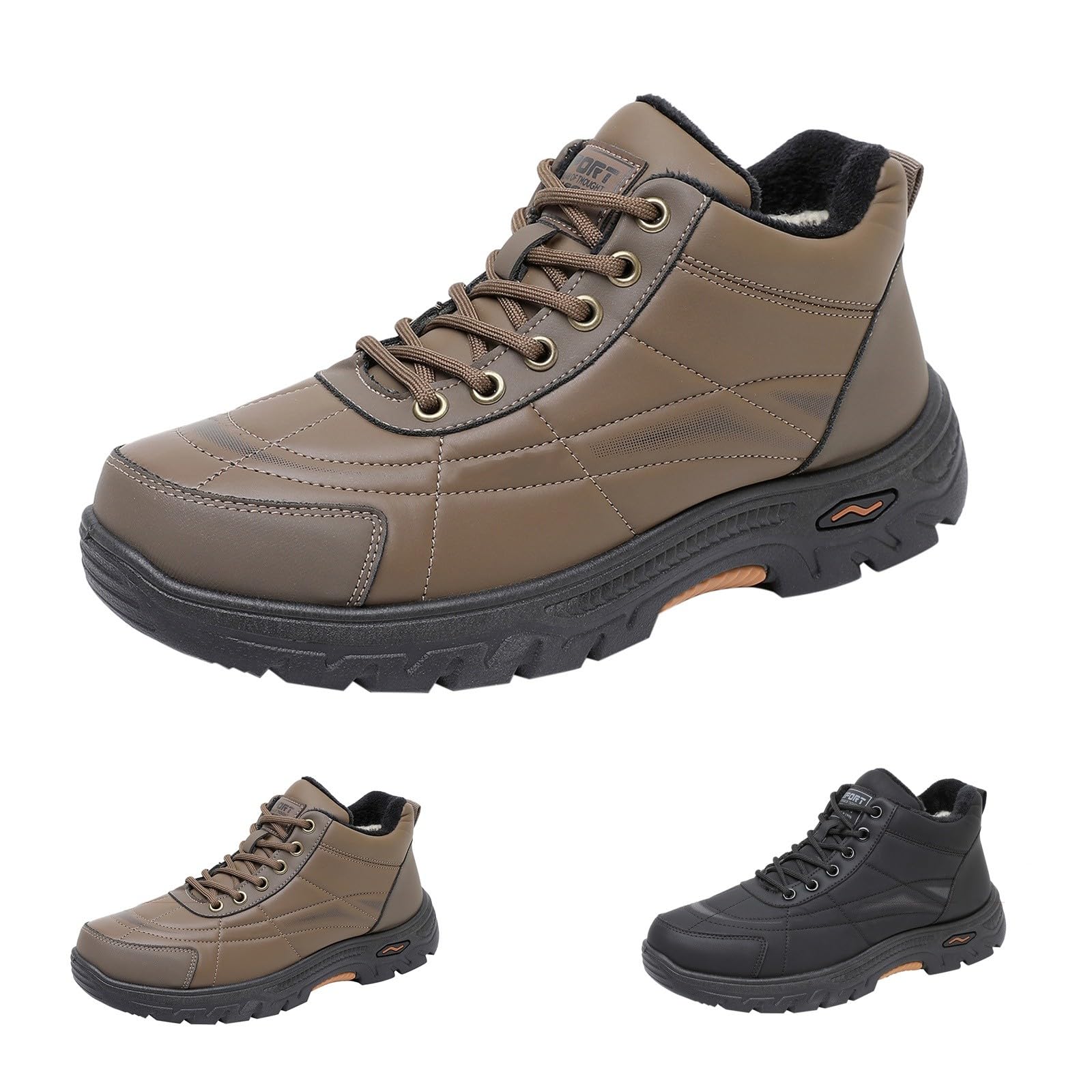 Botas de nieve para mujer, forradas, zapatos de invierno, cálidas