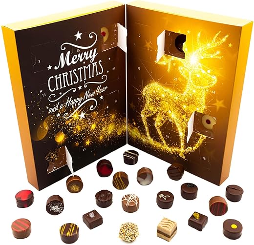Hallingers® Adventskalender - Pralinen ohne Alkohol (300g)