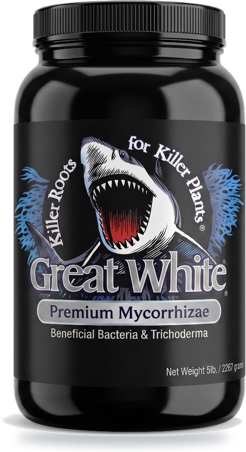 Great White Mycorrhizal Fungi 9-Strain 387 Spores/gram, 6 Million CFU/gram Bacteria, 2-Strains Trichoderma, Root Stimulator for Plants, Mycorrhizae, Treats 86,000 Plants