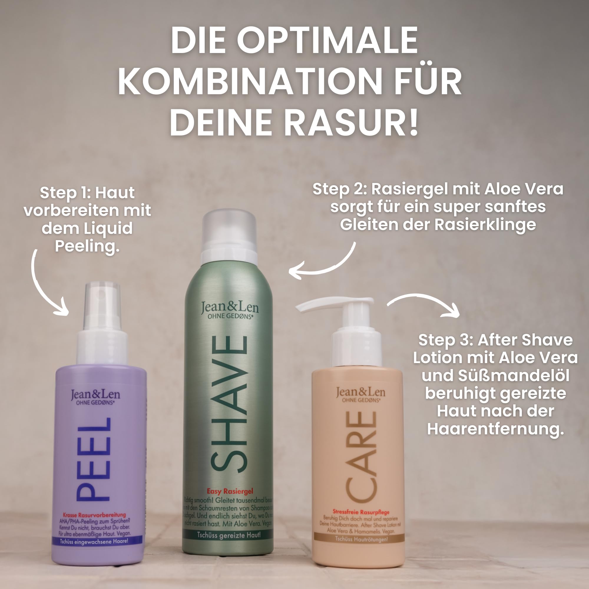 Jean & Len After Shave Lotion Aloe Vera & Smandell, mildert  rasurbedingte Hautirritationen, beruhigt gereizte Haut, After Care nach der  Rasur, ohne Parabene & Silikone, 145 ml : Amazon.de: Drogerie & Krperpflege