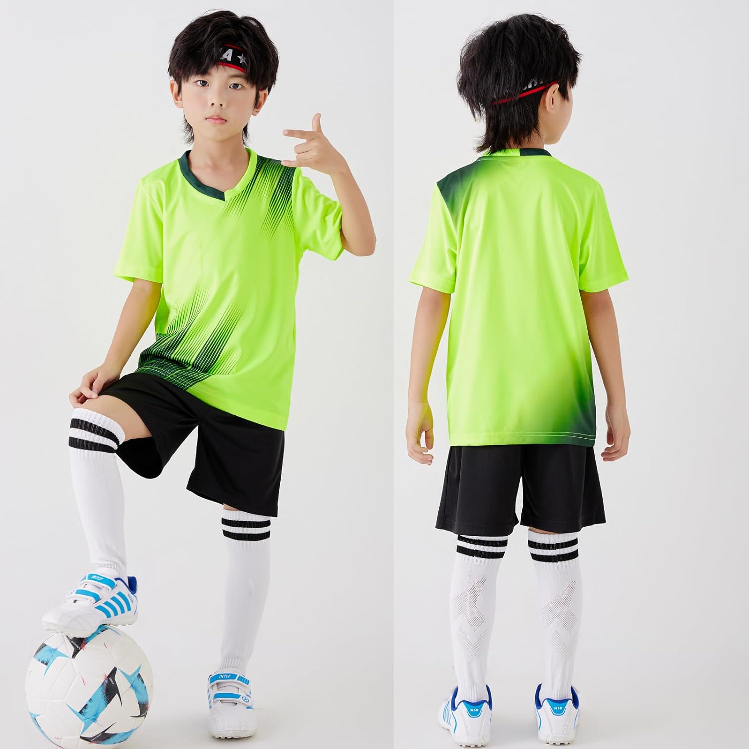 Children's football jersey set, team uniform, training wear, short-sleeved shirt, for boys and girls