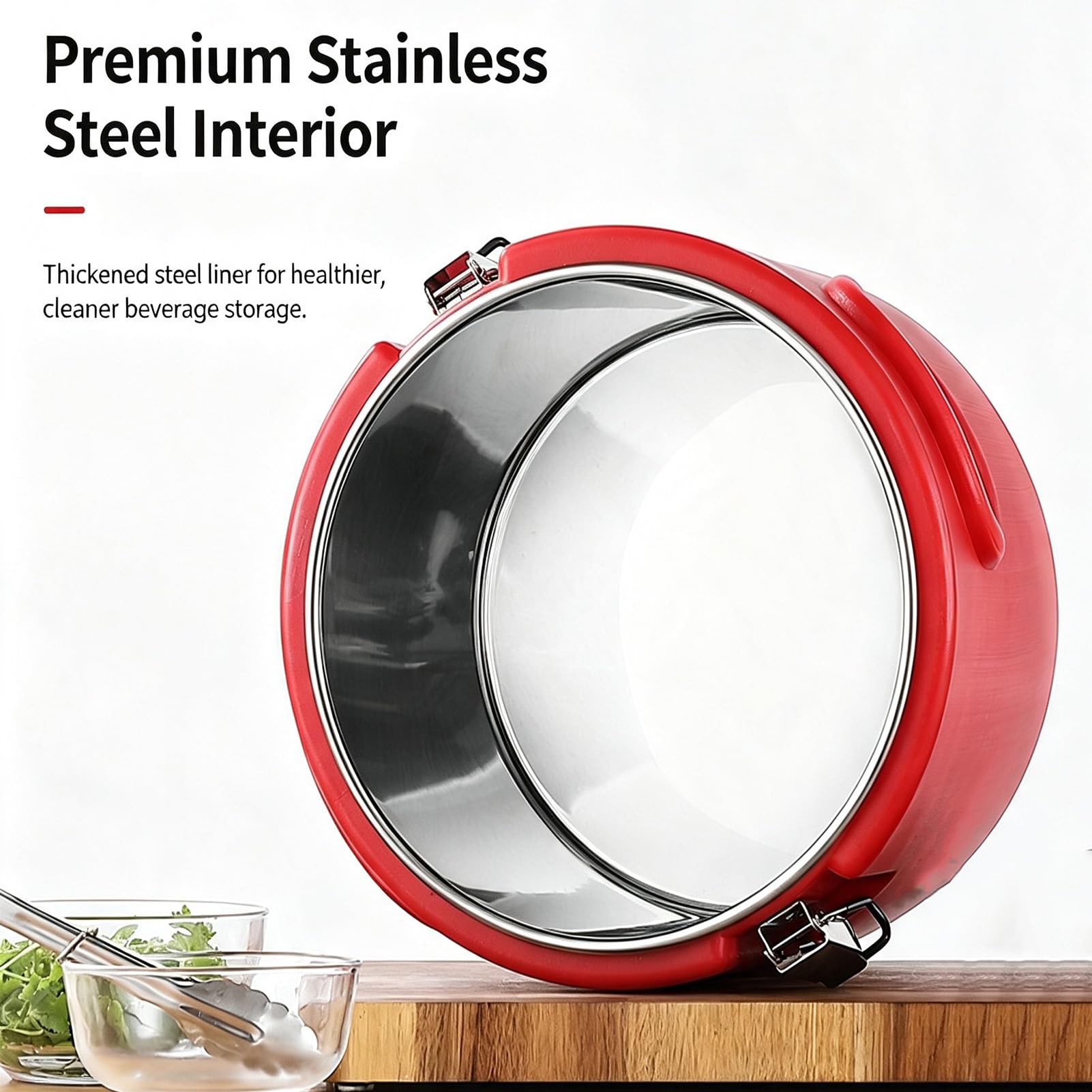 Contenitore per zuppa Isolato Riscaldatore di Cibo per cibi Caldi o Freddi | Acciaio Inossidabile, Cooler Portatile Isolato a Barile per Tè e Caffè Caldi, Succo, Acqua, Latte Freddo