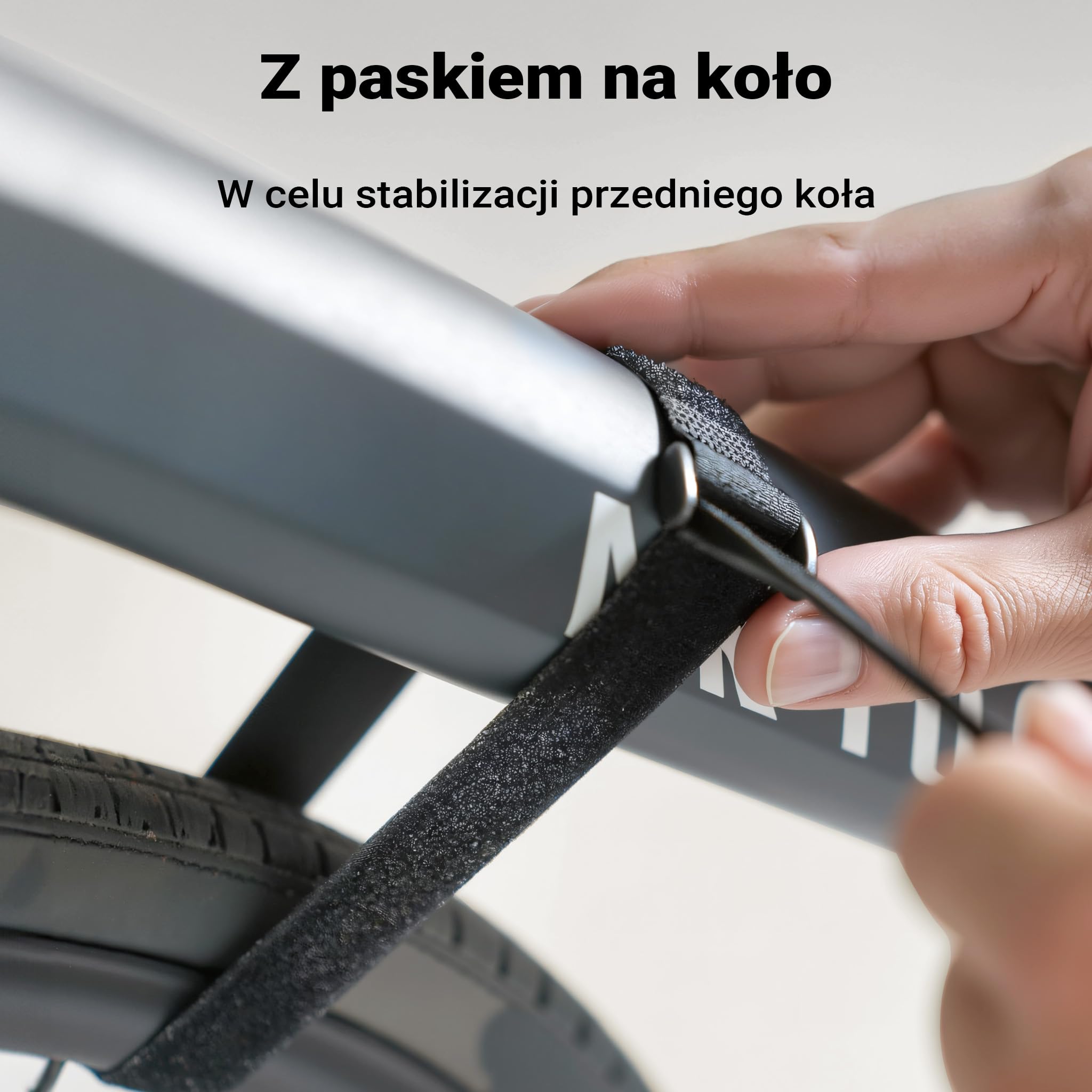 Wiltec Uchwyt naścienny na rower, z regulowaną szerokością do kierownicy maks. 77 cm, ze stali, wieszak rowerowy do 25 kg nośności z paskiem na koło