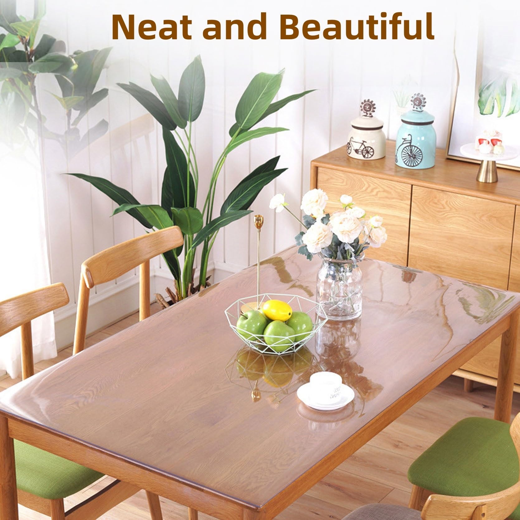 Protector de mesa de PVC transparente, 2 mm, impermeable, resistente al calor, antideslizante, resistente, fácil de limpiar, tamaño personalizado para familia, escuela, oficina (150 x 180 cm)