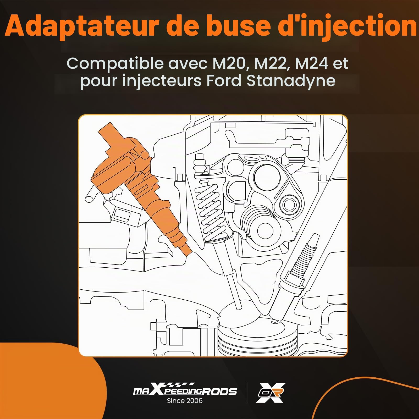 maXpeedingrods Testeur de compression 46pièces pour moteurs à essence 50Bar | et diesel pour voitures et camions, Testeur de perte de pression avec moteurs diesel et essence, 50 bar M10 M.12 M14 M.18