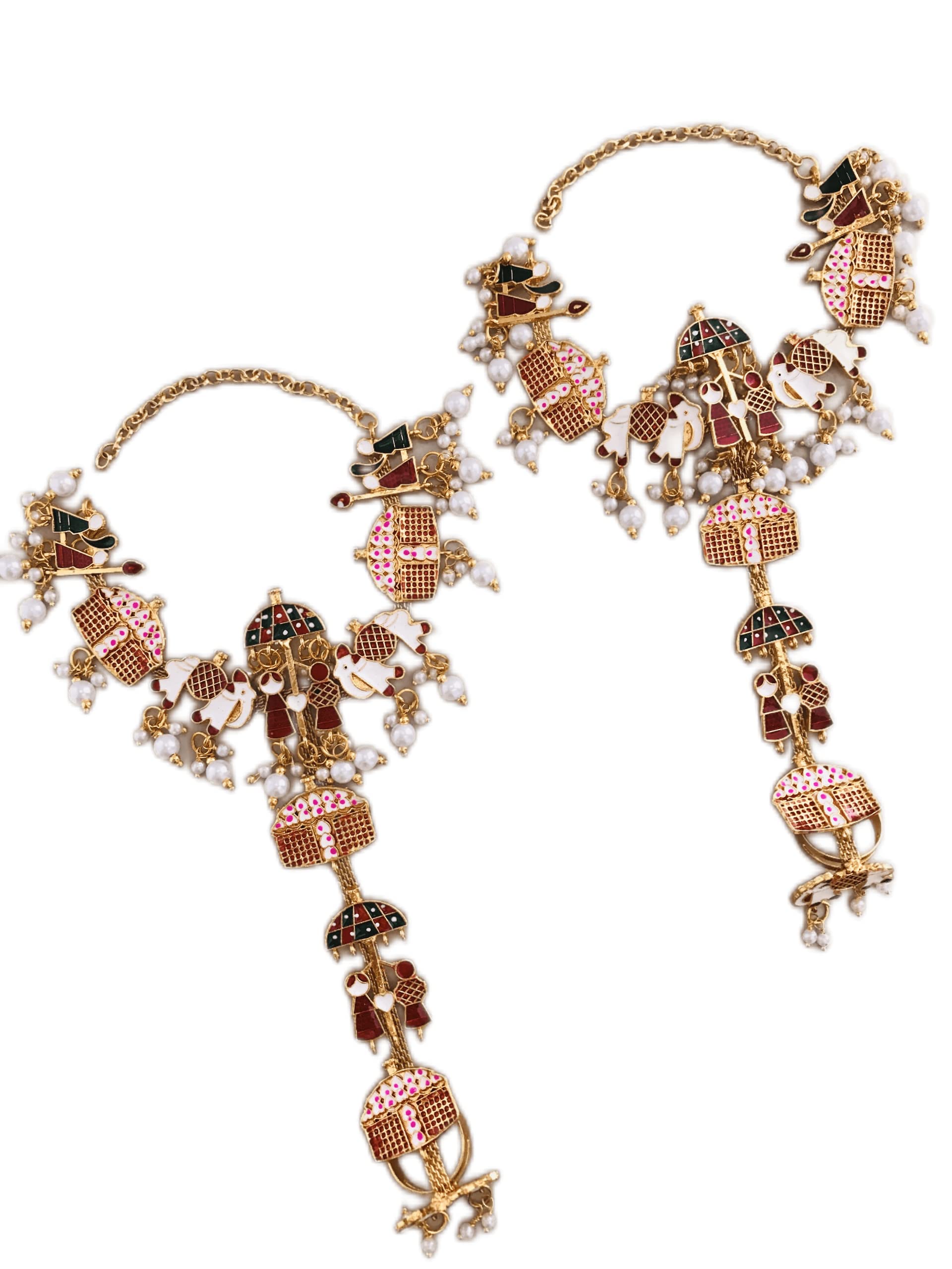 See full amazon price history chart for Sattyaki Traditional Rajasthani Dulhan Bridal Premium Doli Baraat Minakari Hath Panja/Hath Phool/Hand Thong/Ring bracelet with Beadwork for Women and Girls Sattyaki Traditional Rajasthani Dulhan Bridal Premium Doli Baraat Minakari Hath Panja/Hath Phool/Hand Thong/Ring bracelet with Beadwork for Women and Girls (B09W15JBHZ) Amazon Price History, Amazon Price Tracker
