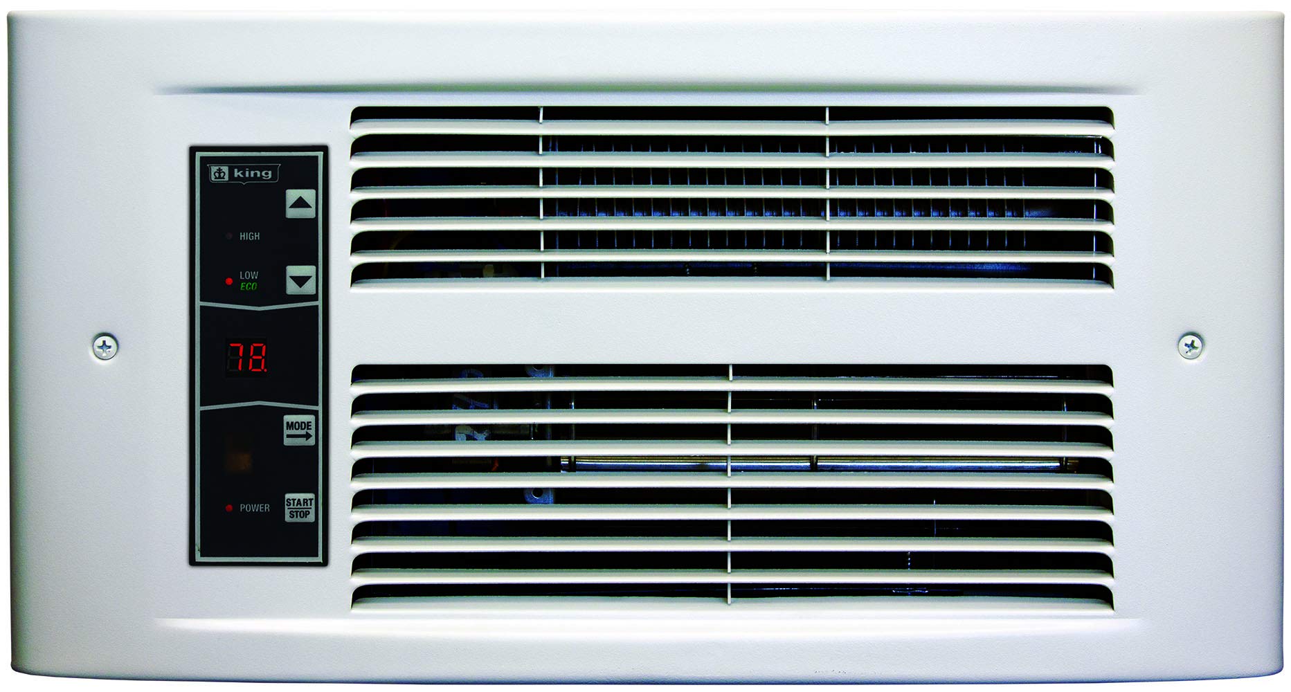 KING PX1215-ECO-WD-R PX ECO2S 2-Stage Electric Wall Heater, 1500W / 120V, White Dove