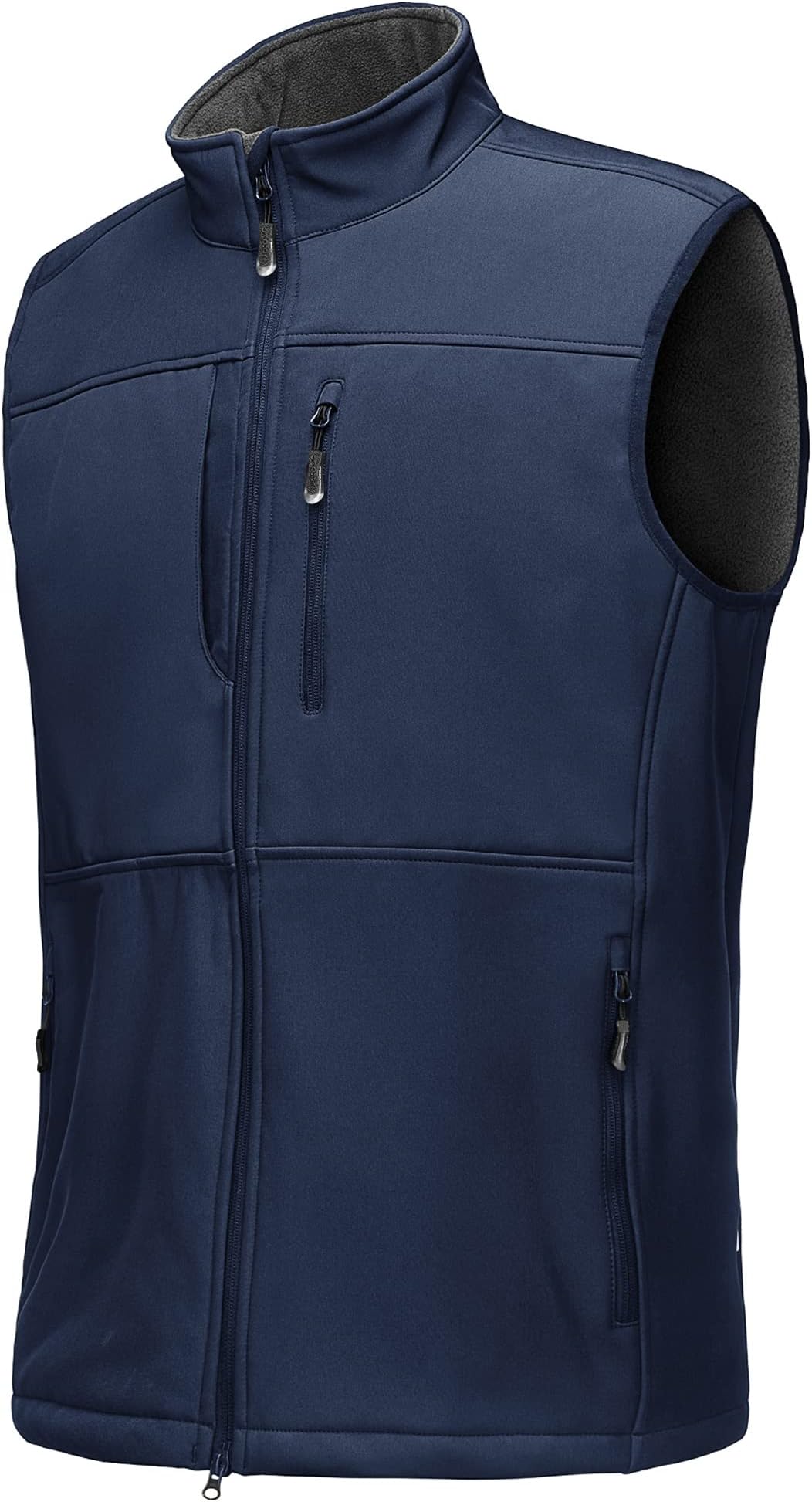 33,000ft Mens Softshell Gilet Activewear Vests Windproof Fleece Lined Outerwear Zipped Pockets Sleeveless Softshell Jacket for Leisure, Golf, Travelling