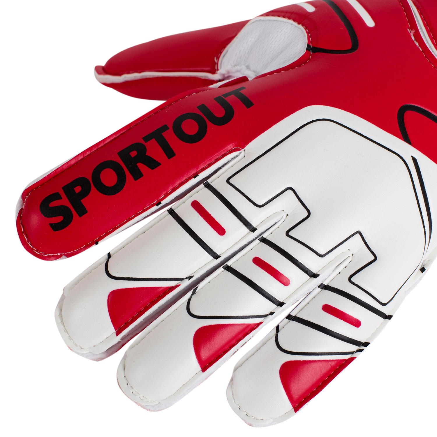 SPORTOUT Youth Adult Goalie Goalkeeper Gloves,Strong Grip for The Toughest Saves With Finger Spines to Give Protection to Prevent Injuries (Red - Image 3