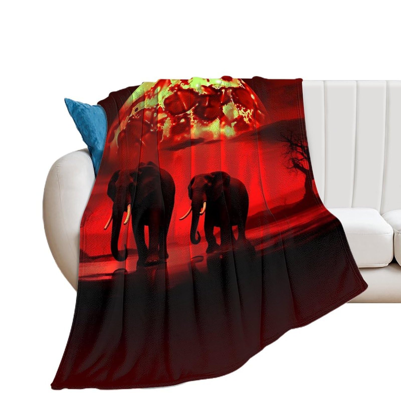 Couverture de lit en flanelle anti-froid légère et chaude pour protéger le canapé rouge