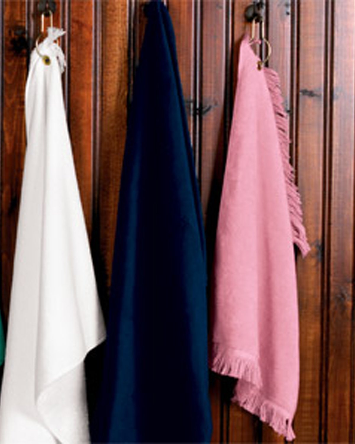 Towels Plus By Anvil Fringed Fingertip Towel With Corner Grommet And Hook (Hunter) (ONE)