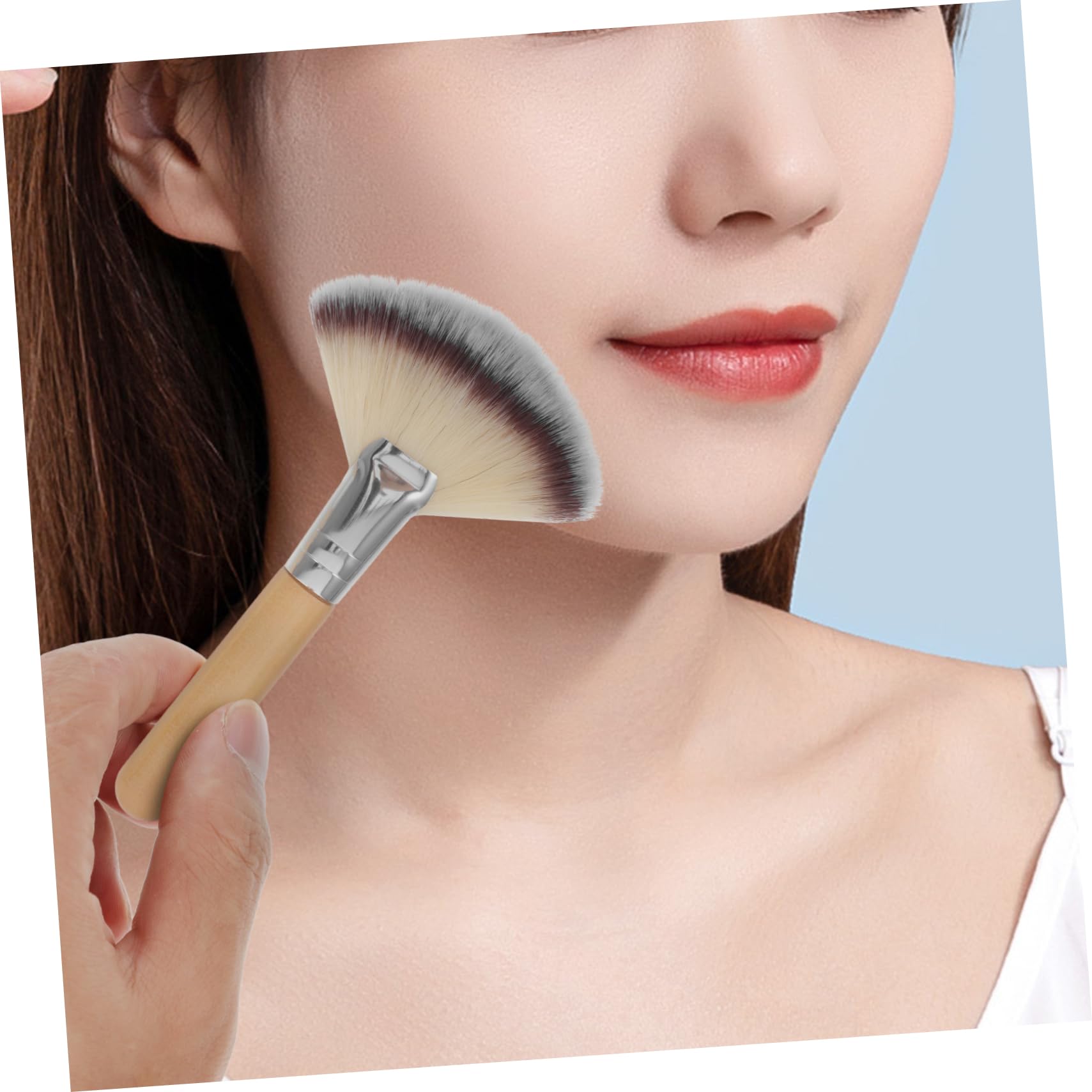Didiseaon 12pezzi Spazzole Per Trucco Viso Spazzole Ventaglio Per Fondotinta Blush e Polvere Morbide e Professionali Per Contouring e Illuminazione Strumenti Di Bellezza Per Applicazione