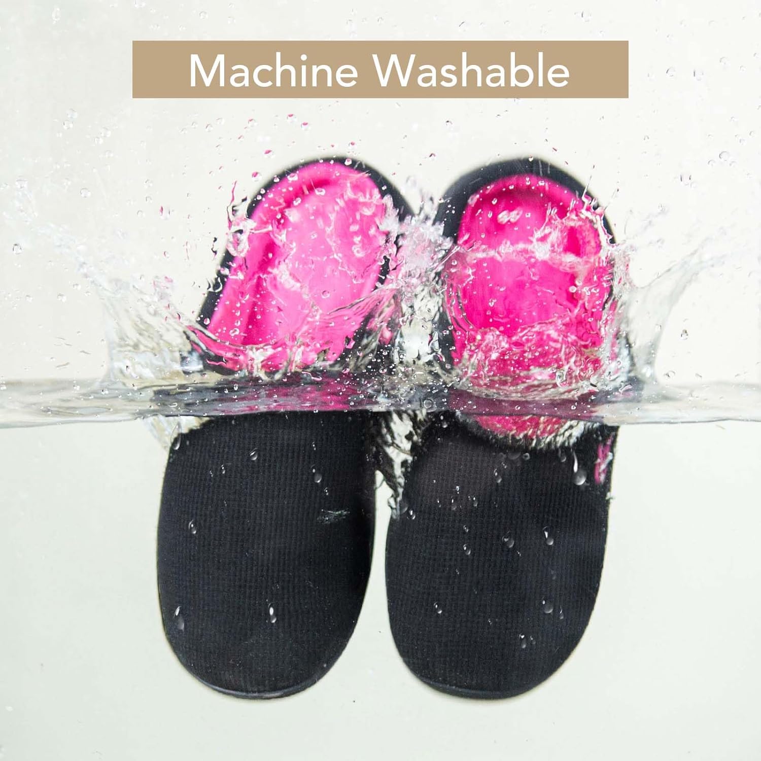 VeraCosy Women's Two-Tone Slippers Soft Comfy Knit Memory Foam Non-slip Indoor Outdoor House Shoes - Image 5