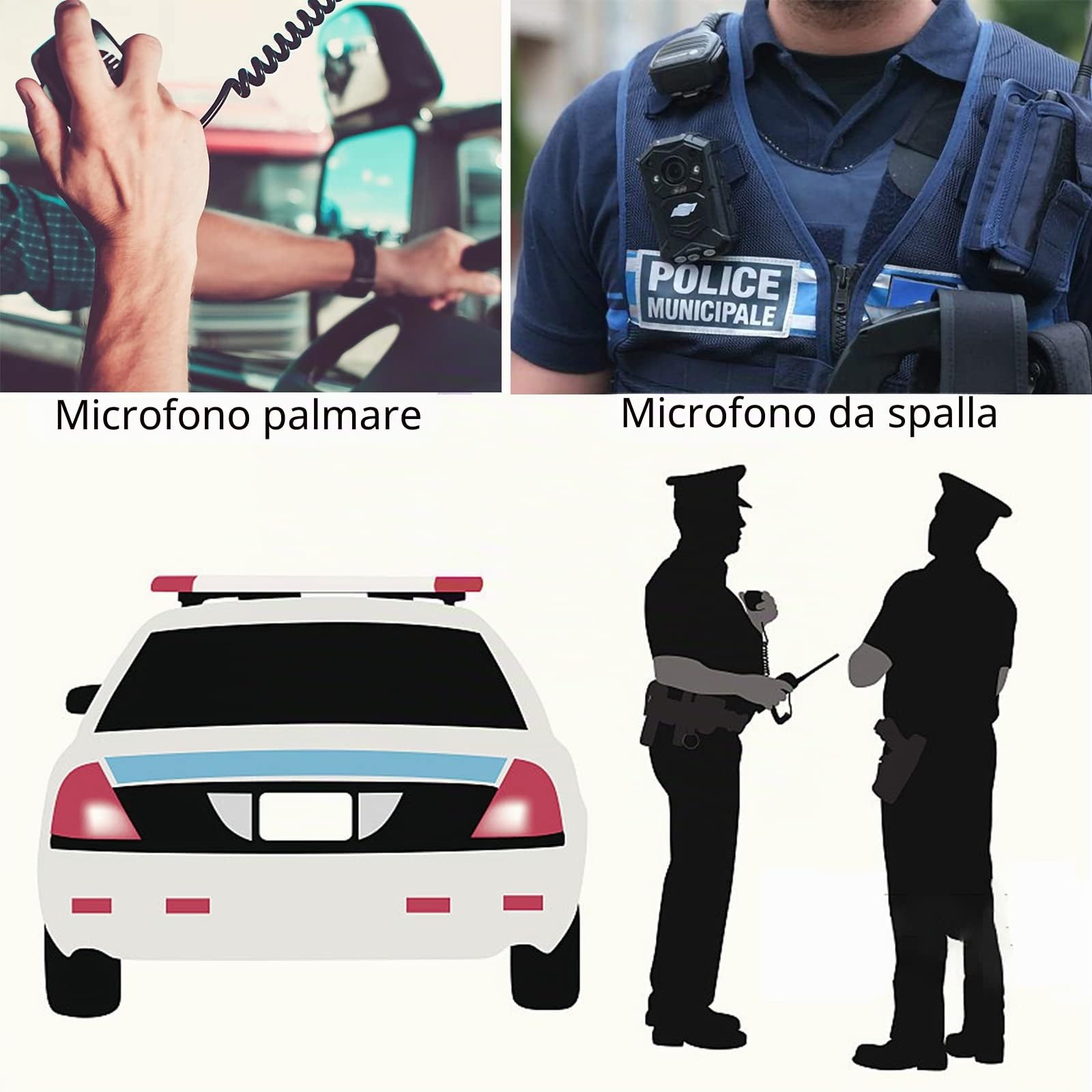 Retevis Walkie Talkie Microfono a Distanza Altoparlante 2 Pin Compatibile con Baofeng UV-5R BF-88E BF-888S