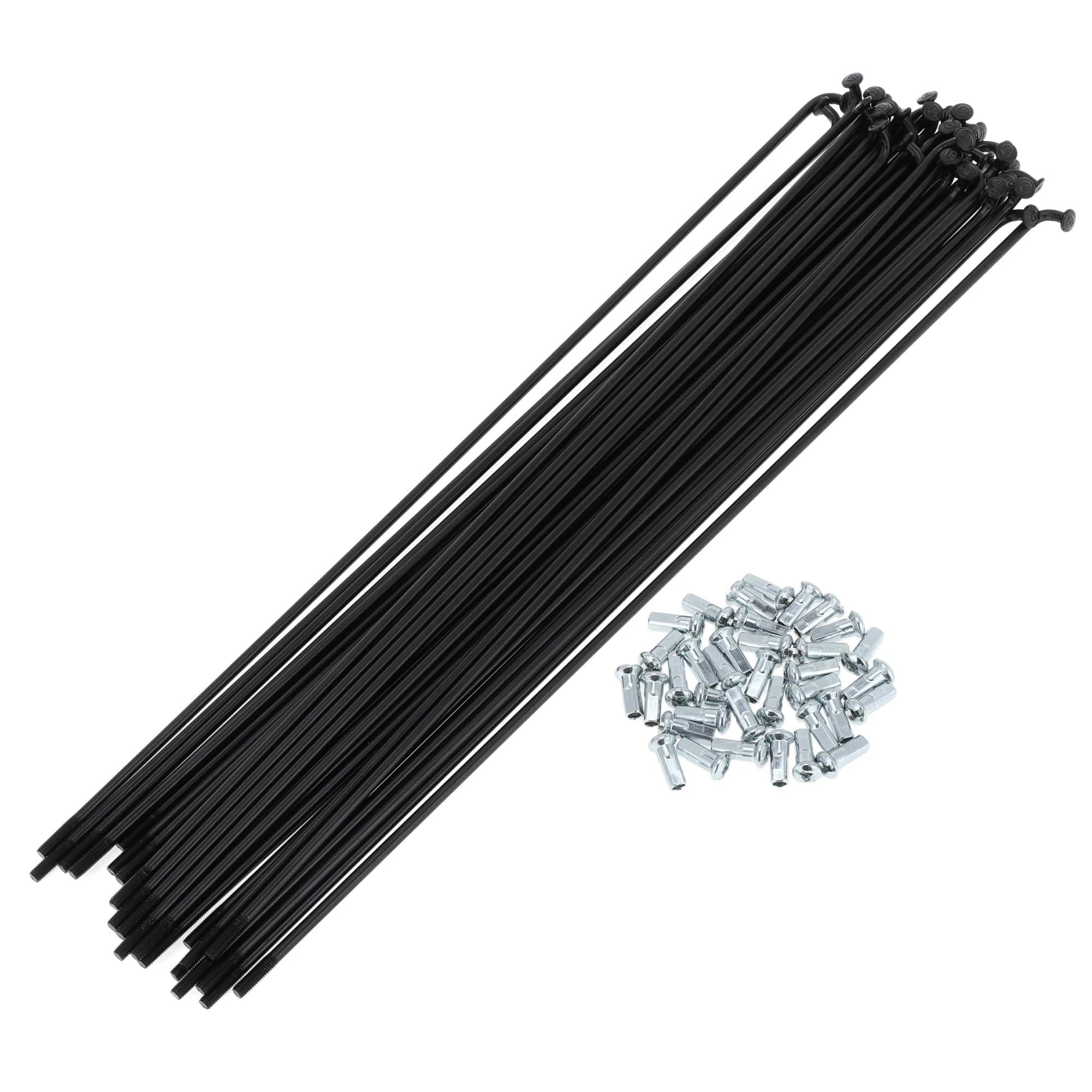 A ABSOPRO Bicycle Spokes 12G 240mm Length Bike Wheel Spokes Carbon Steel Black 1 Set