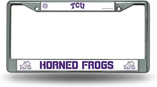 Miniatura 47 de Rico Industries NCAA Premium 12" x 6" Chrome Frame with Plastic Inserts - Car/Truck/SUV Automobile Accessory