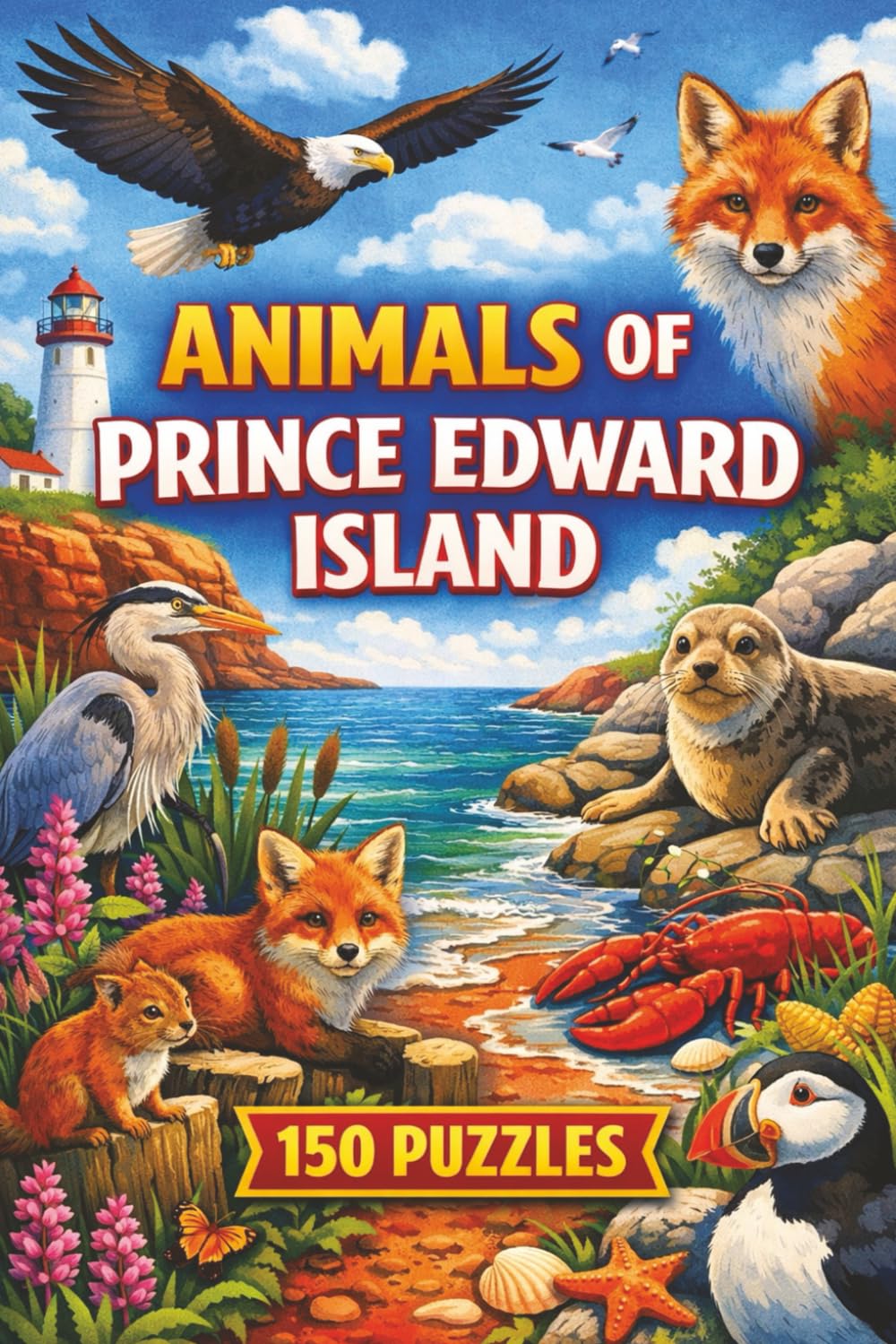 Animals of Prince Edward Island: 150 Wildlife-Themed Puzzles (Canadian Wildlife Word Search Series)