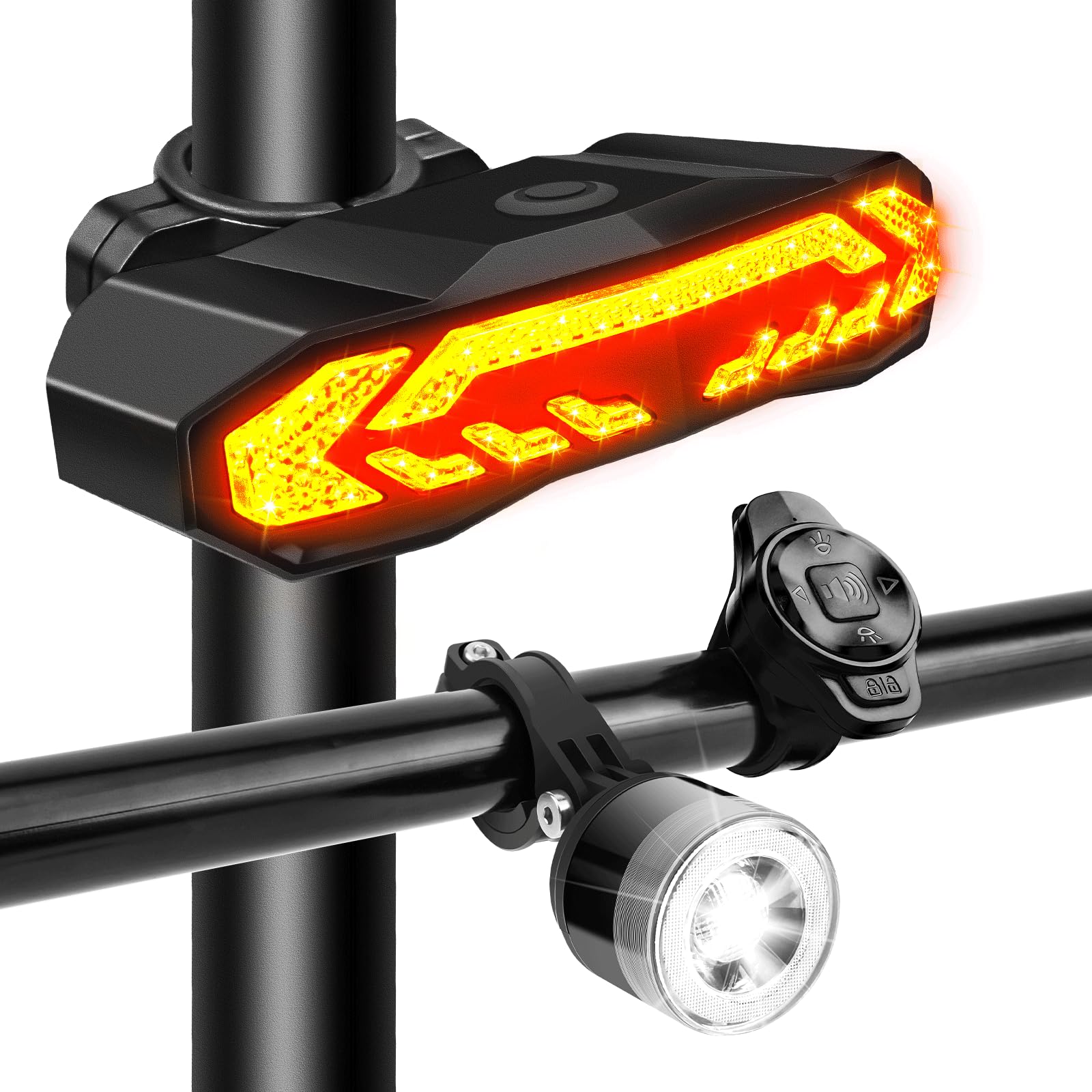 NineLeaf Bike Headlight and Taillight, Front and Rear Bike Lights Set