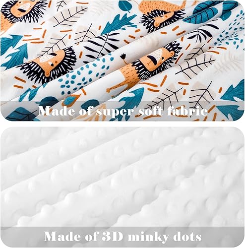 Miniatura 10 de Mantas de bebé para niñas, mantas suaves de doble capa Minky con respaldo de puntos, manta de cama infantil de flores, acuarela floral, 30 x 40