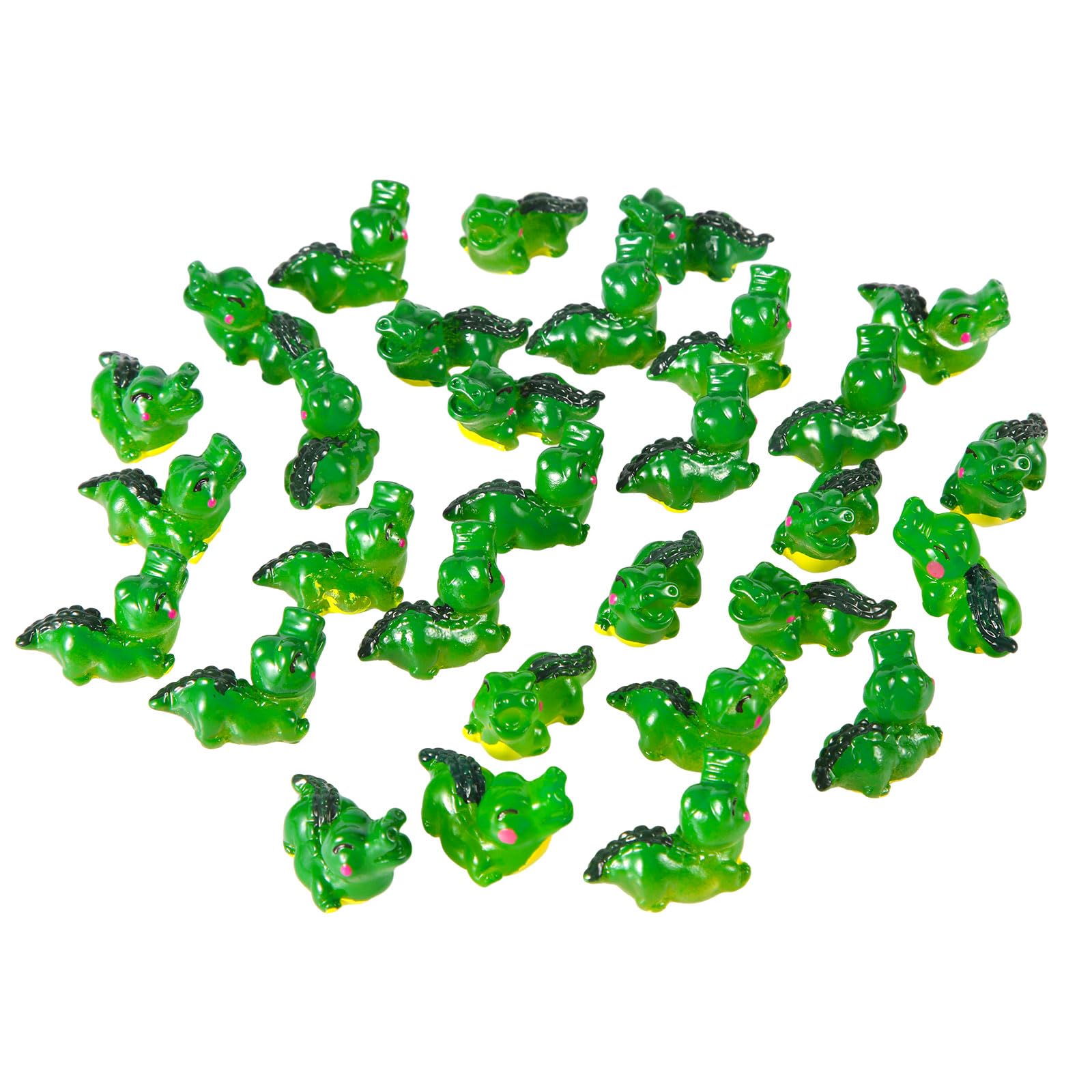 PEUTIER 30pcs Mini Resin Crocodile, 1.22 x 0.75 x 0.55 Inch Miniature Crocodile Statue Tiny Alligator Little Wildlife Animal Resin Figures Set for Garden Home Desktop Decoration Birthday Party Gift