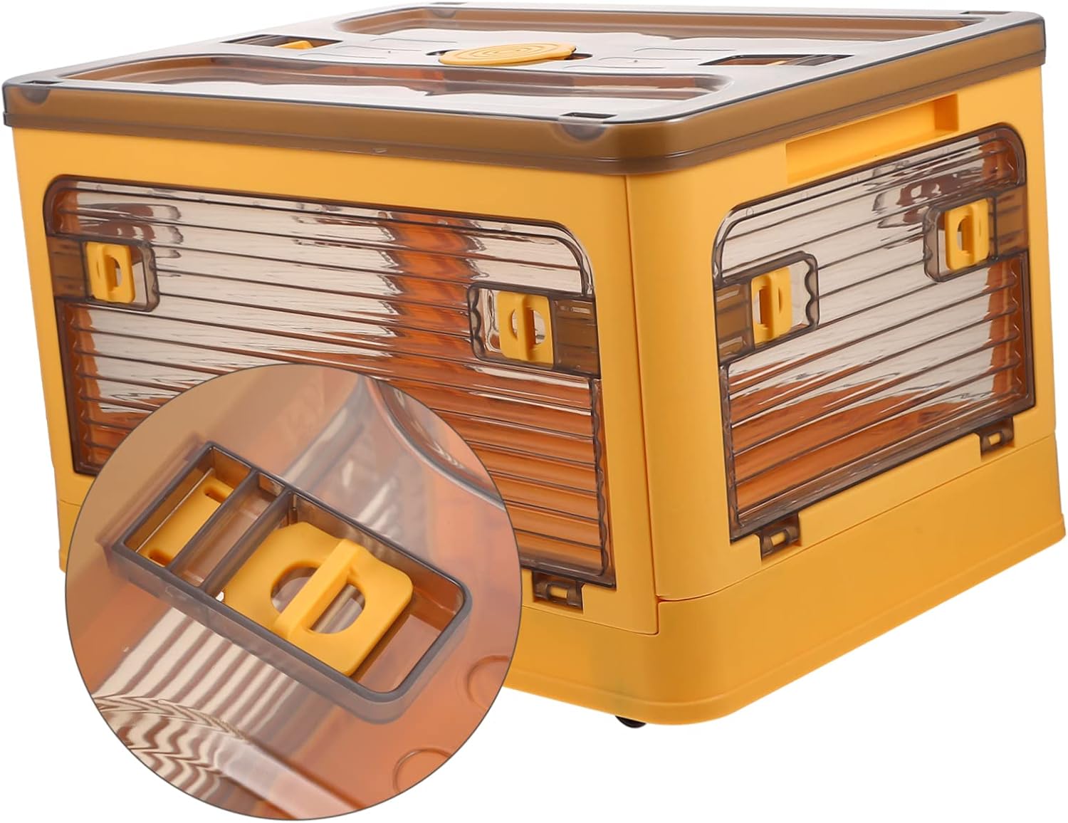 ABOOFAN Foldable Storage Box Wheels Multi-function Organizer for Home Office and Closet Sturdy Space-saving Design for Sundries and Essentials