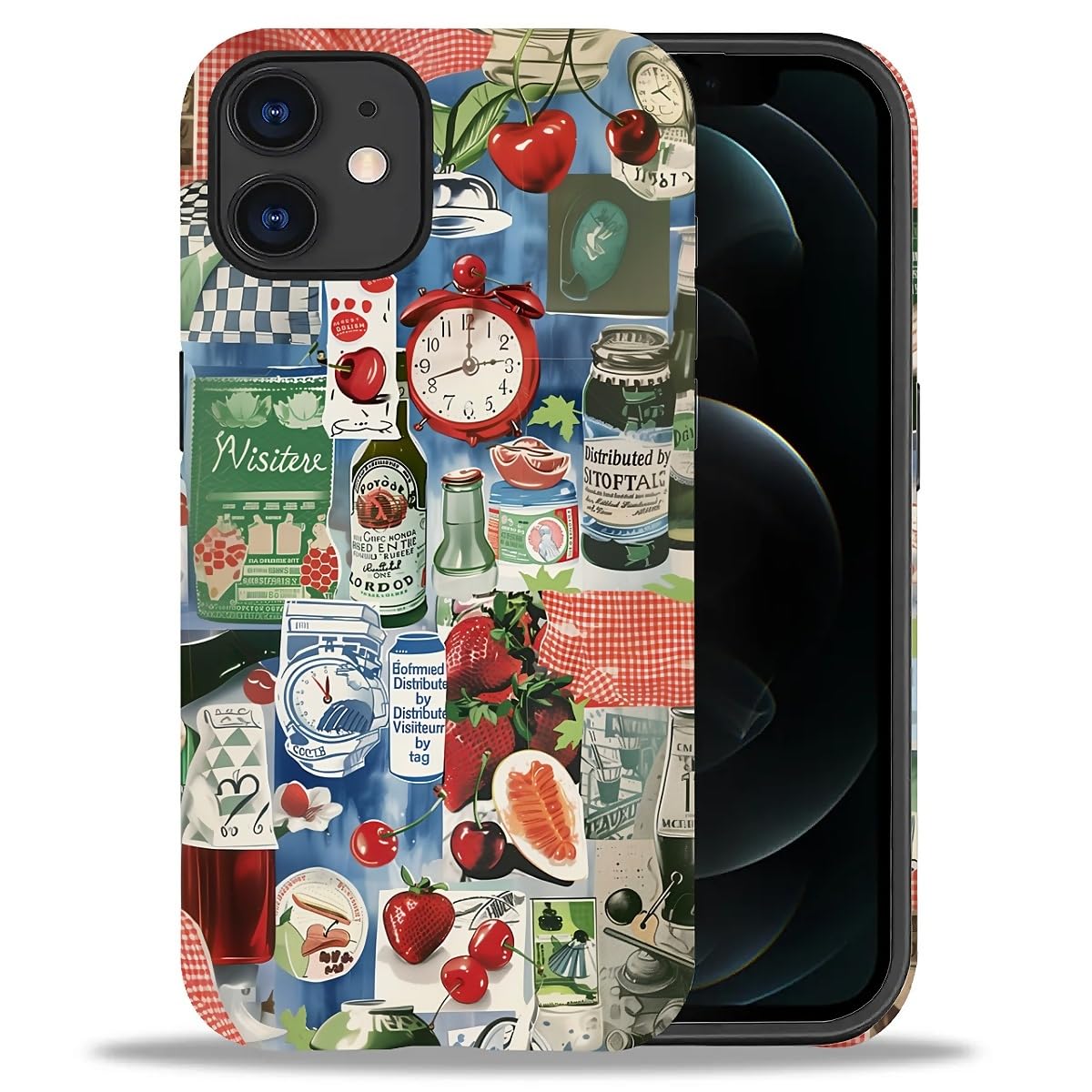 DAIZAG Phone Case Compatible with iPhone 11,Drinks Collection Chart Mixed 2 Layer Soft Silicone+Hard PC Ddouble Protection Ultra-Thin Phone Case for