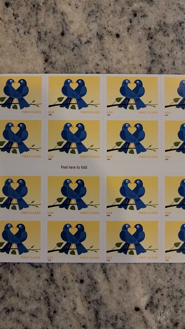 Amazon.com: True Blue Birds Booklet Pane of Twenty 39 Cent