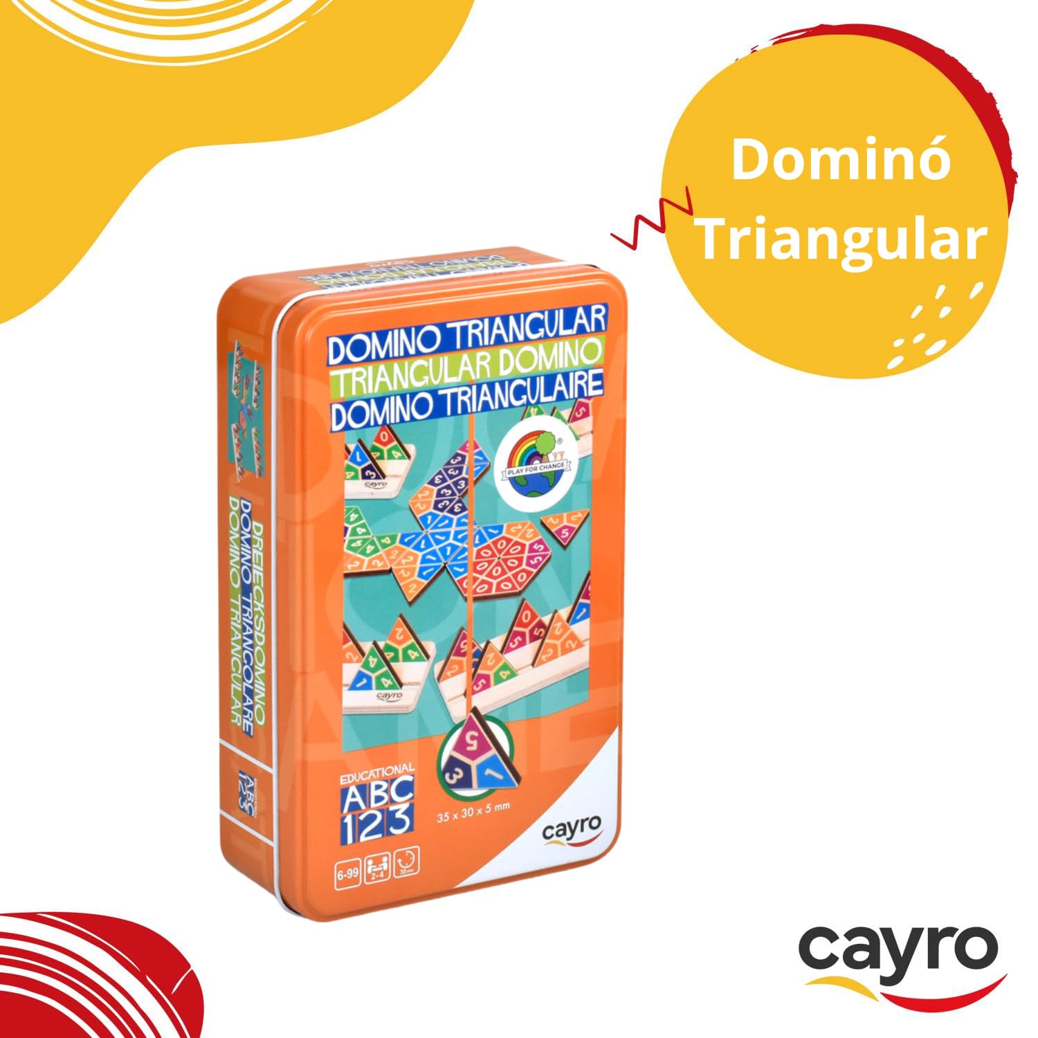 Cayro - Dominos - + 6 Ans - Doubles Et Multicolores avec 9 Jetons À Points - Jeu De Société - Enfants Et Adultes - Plus De Difficulté Et De Plaisir