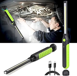 Rechargeable Work Light, Mechanic Light High Lumen with Hanging Hook 360°Rotate Magnetic Flashlight,3 Lighting Modes, Gifts for Men,Car Repairing,Workbench,Camping,Emerency.