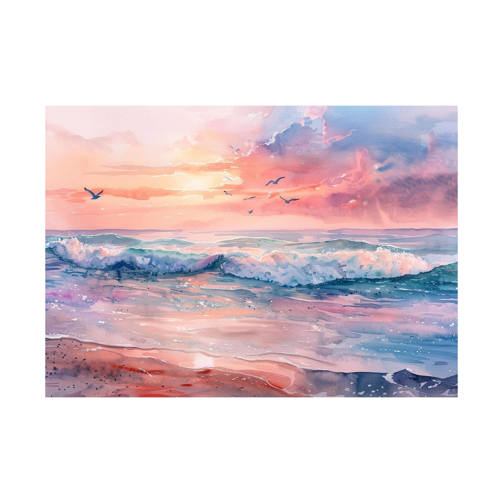 Art tableaux decoration murale paysage marin abstrait en impression sur toile légère - 7