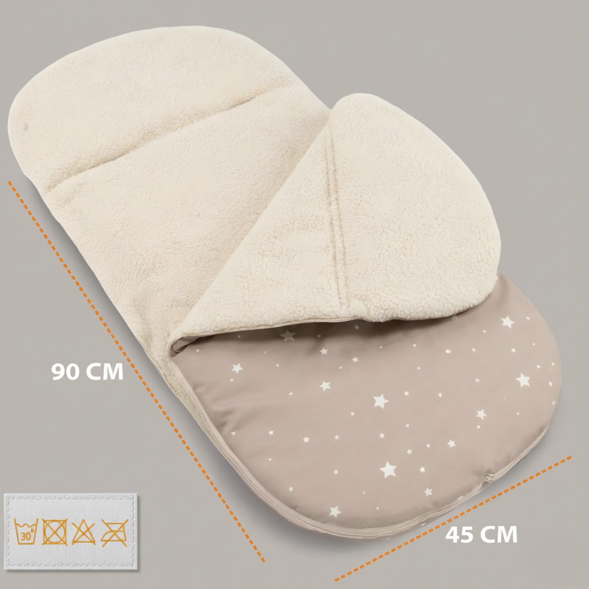 Chanceliere bebe poussette 90 x 45 cm - chancelière et couverture universelle ideal pour cybex et autres bébés poussettes auto sieges ideal pour pour les garçons et les filles Peluche Teddy