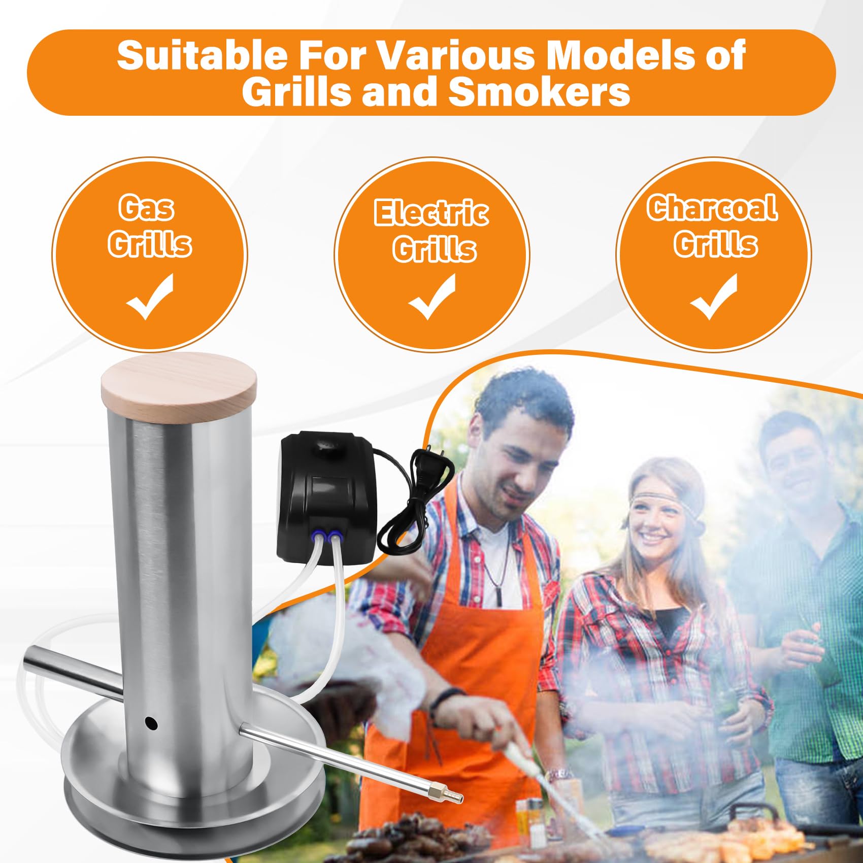 Electric Grill Advanced Smoke Tube For Pellet Grills - Portable Cold ...
