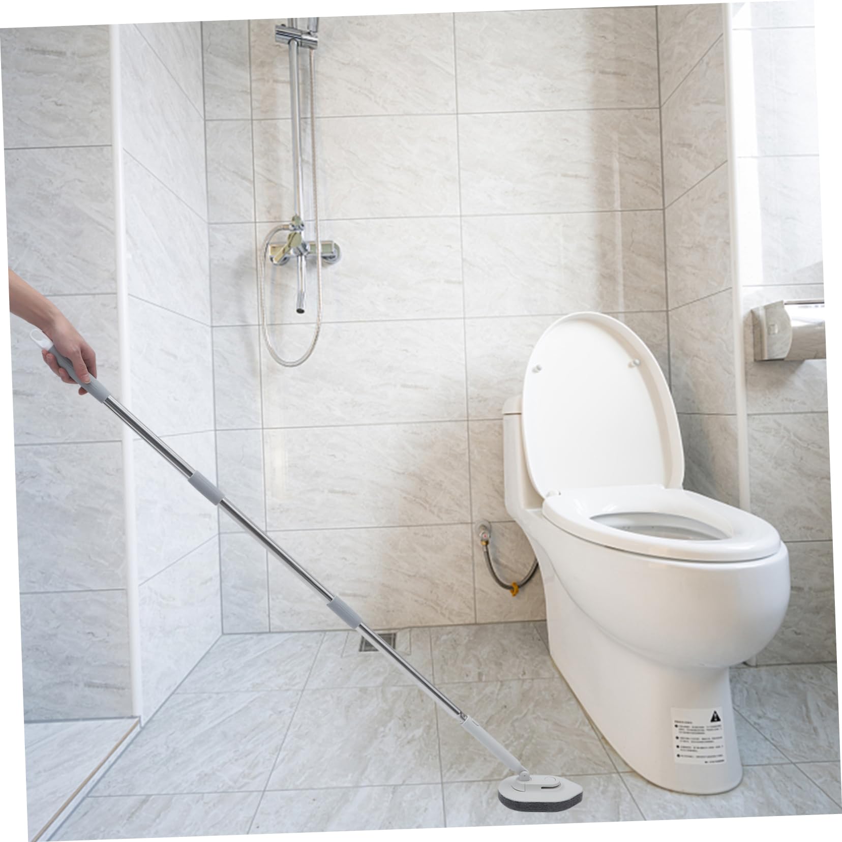 Anneome Cepillo Para Fregar Pisos y Ducha Mango Resistente Diseño Práctico Para Limpieza Seca y Húmeda