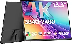 Monitor Portátil para Laptop de 16,1" Full Hd 1080P Monitor de Computador Duplo Usb C Hdmi com Alto-Falantes (ONS-M133-4K-60)