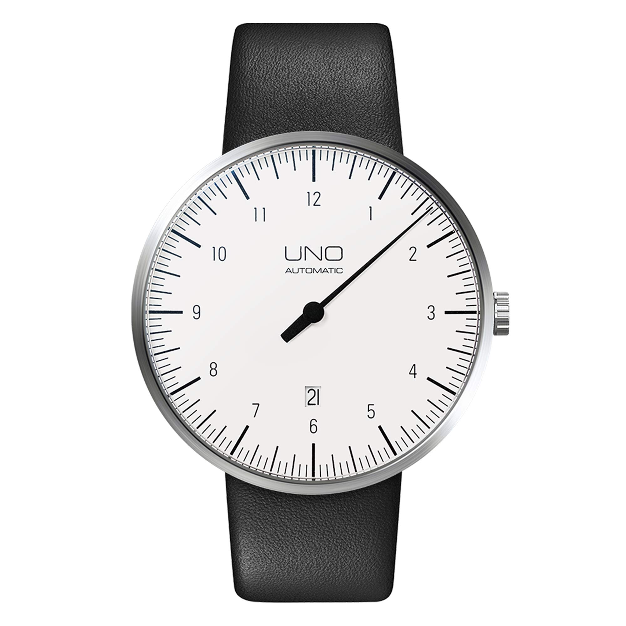 Botta Design UNO Plus Men Analogue Automatic One-Hand Watch with Leather Bracelet 810000 (44 mm, Alpin)