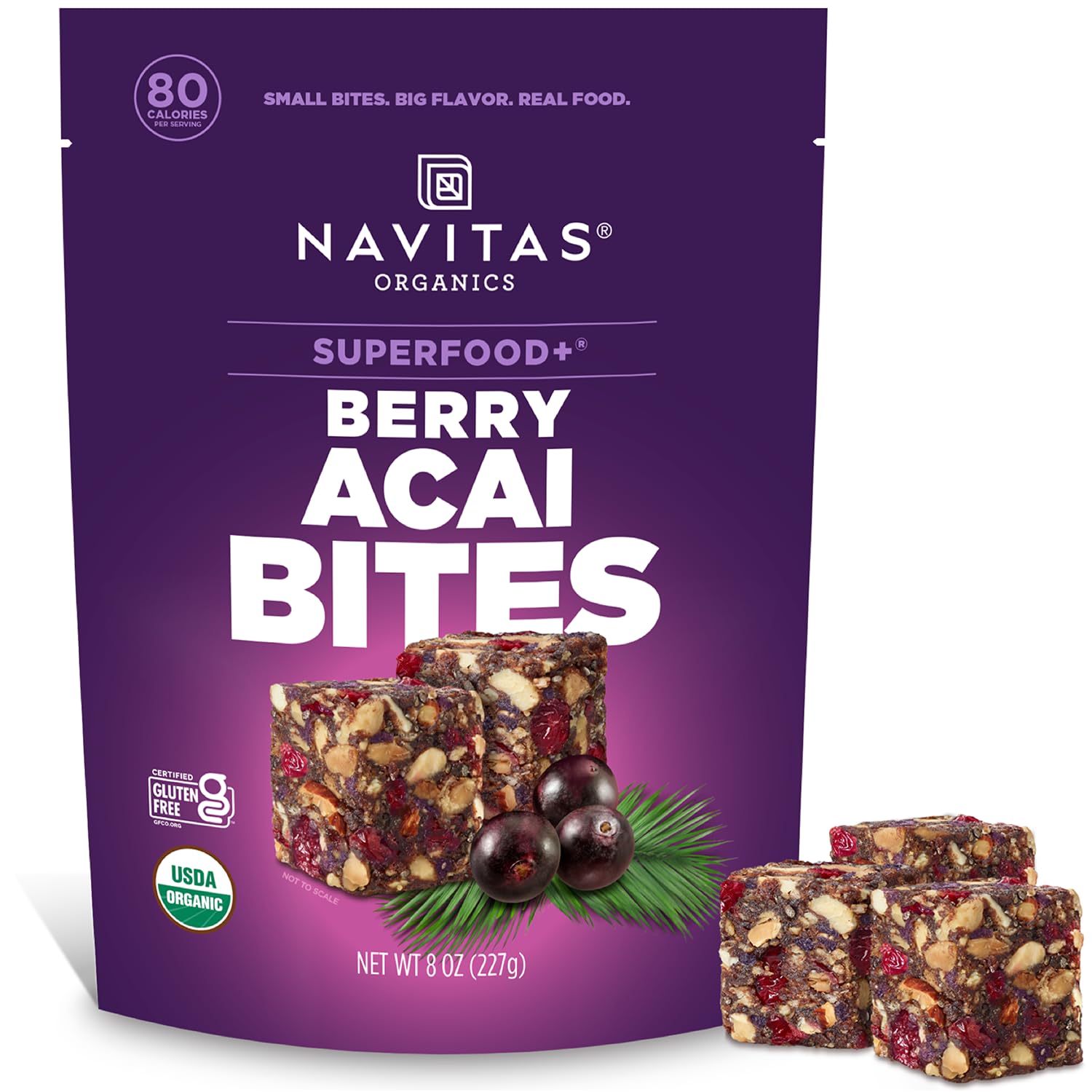 Navitas Organics Berry Acai Superfood+ BITES - dried fruits and vegetables | Mubboo