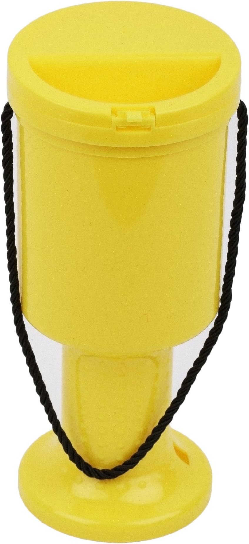 Hand Held Plastic Collection Charity event portable easy to use Box. - Fundrasing donation box. (yellow)