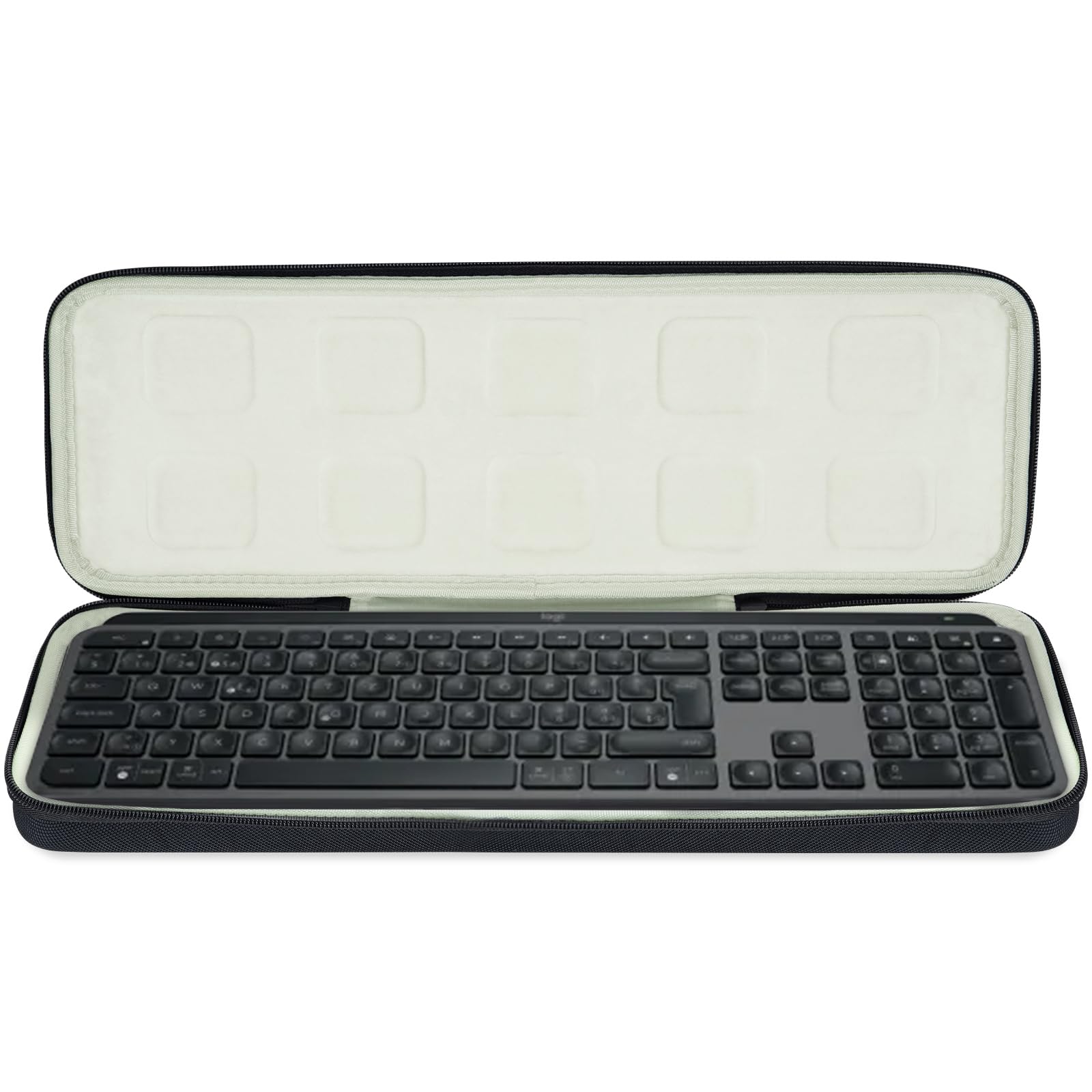Hard Eva Keyboard Case for Logitech MX Keys S Wire Keyboard Carrying Case Fits 17’’x 5.2’’ x 1’’ Keyboard Black