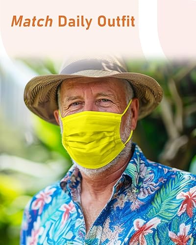 Miniatura 90 de Mascarillas desechables paquete de 100 unidades, 4 capas ASTM nivel 3 grado médico, transpirables para protección al aire libre de adultos, Sinfonía