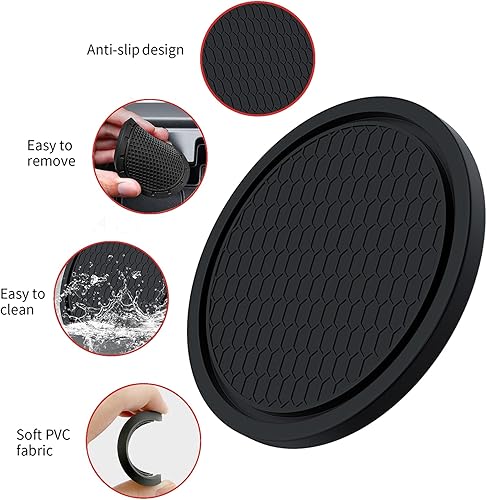 Miniatura 3 de Jivebo Paquete de 2 portavasos para automóvil, universal, antideslizante, impermeable, duradero, adecuado para la mayoría de los accesorios