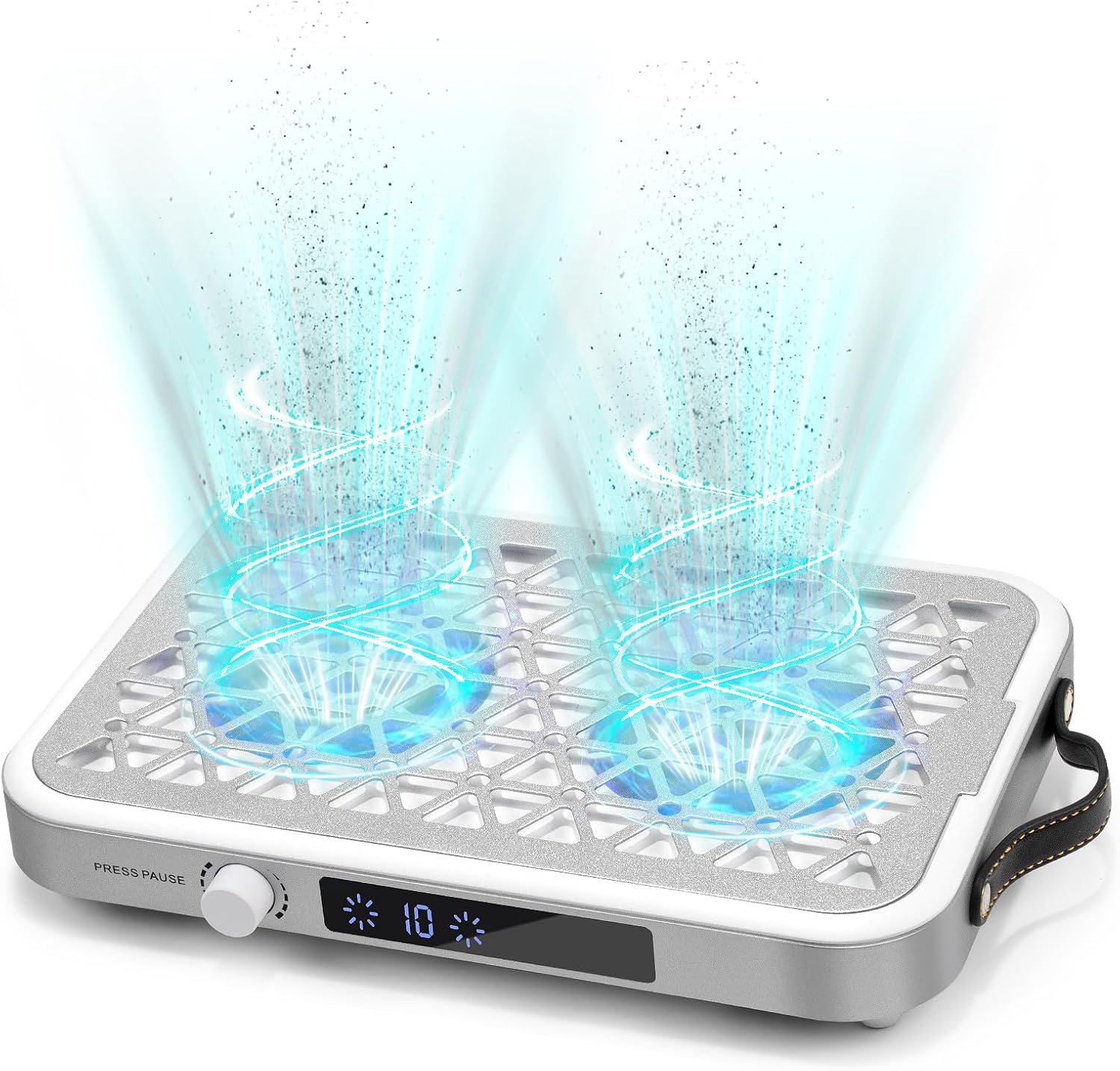 Product image of Professional Nail Dust Collector, 1600PA Dual Nail Fan Dust Collector, Dust Collector Nail Tech with 30 Disposable Filter Papers and 8 Stickers, 10-Speed Adjustable Nail Vacuum for Home or Salon Use