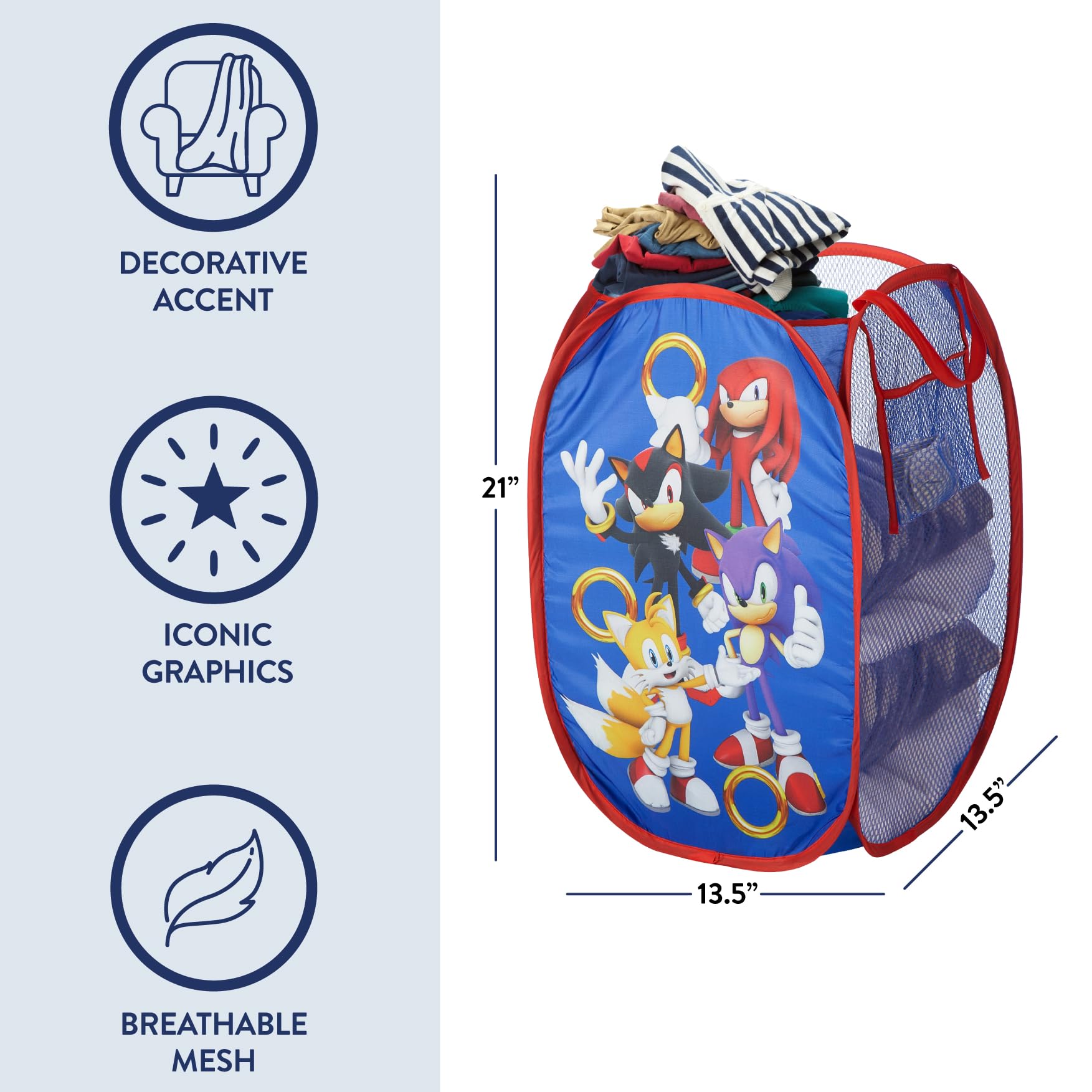 Amazon.com: Sonic the Hedgehog Pop Up Hamper with Durable Carry